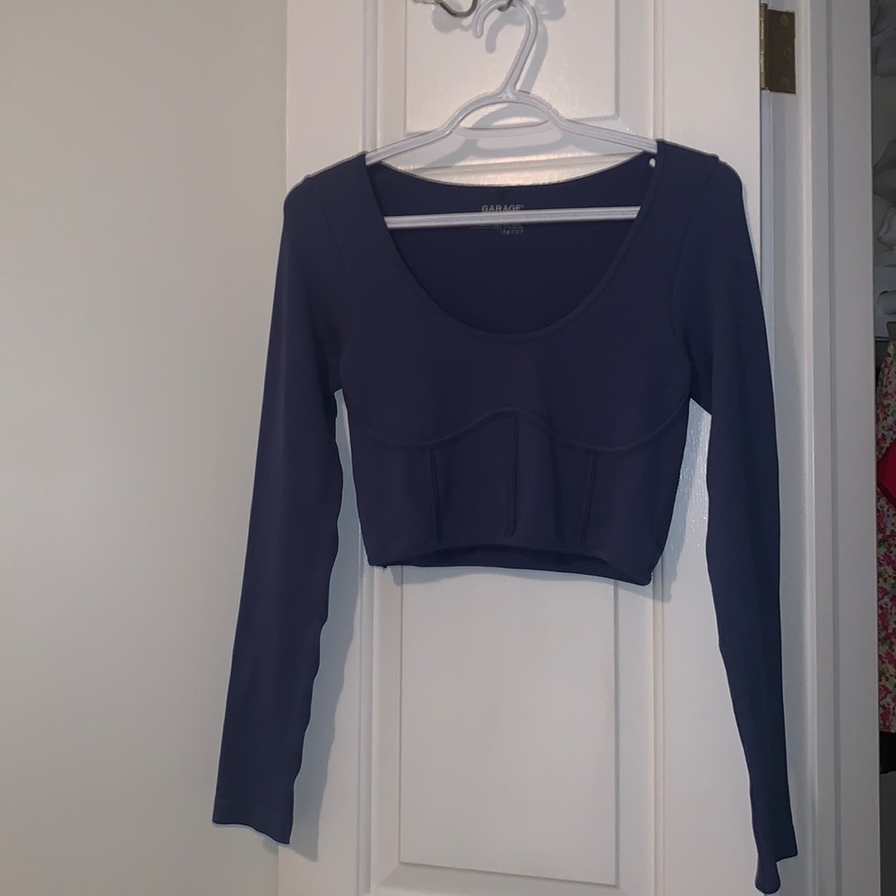 Long Sleeve Seamless Corset Top